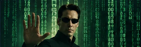 Digital grøn grafik til The Matrix