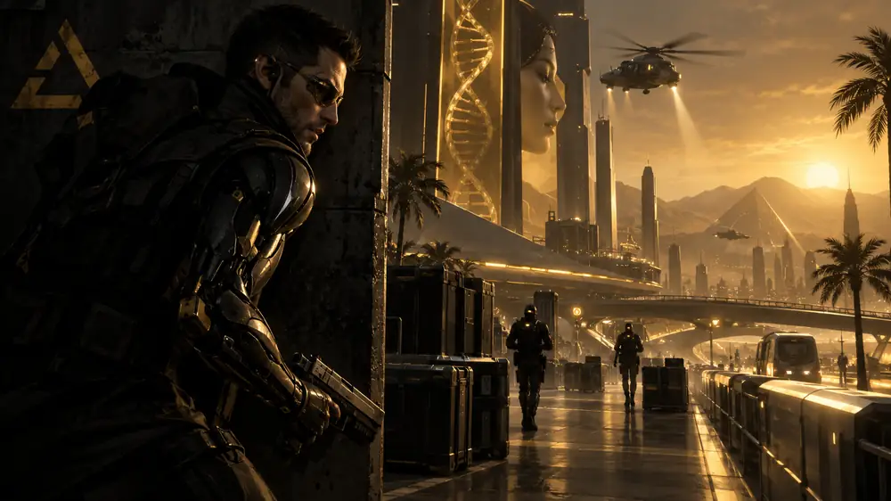 Grafik inspireret af Deus Ex Human Revolution